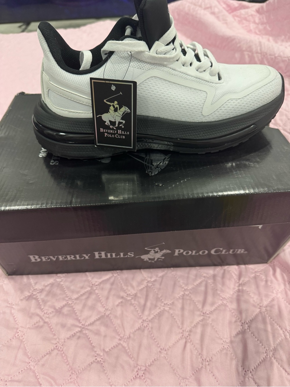 Beverly Hills Polo Club Men’s White and Black Casual Sneakers